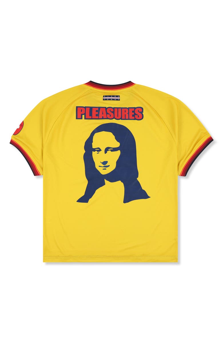 PLEASURES Mona Sport Graphic Knit T-Shirt, Alternate, color, Yellow