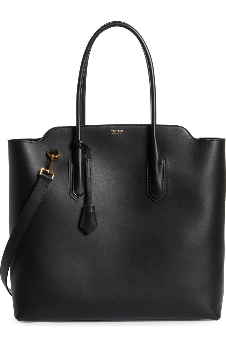 TOM FORD Alexander Leather Tote, Main, color,