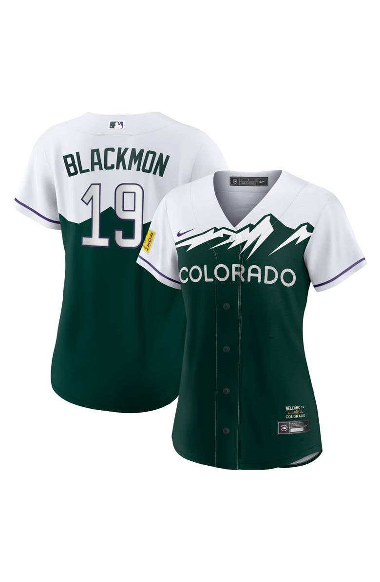 Nike Women's Nike Charlie Blackmon White/Forest Green Colorado Rockies City Connect Replica Player Jersey, Alternate, color, 
