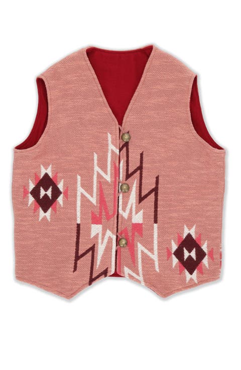 Navajo Pattern Wool Vest