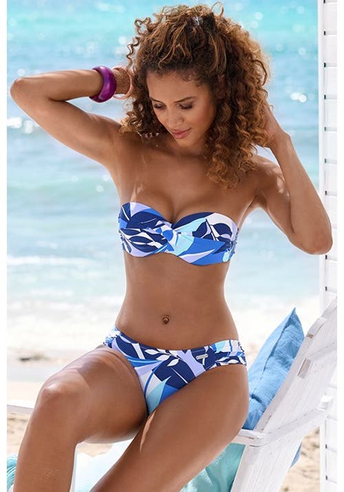 Lascana Tropical Print Bikini Bottom In Multi