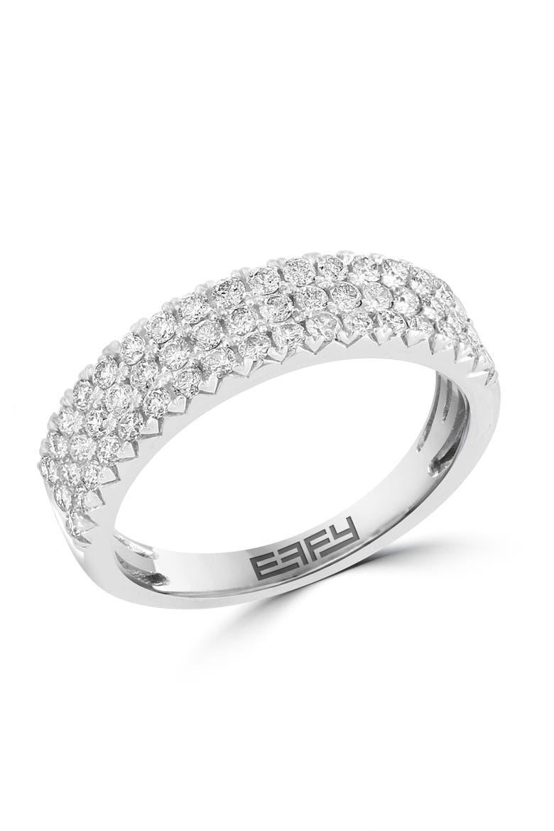 14K White Gold Diamond Symphony Band, Main, color, Metallic Silver