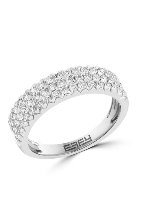 14K White Gold Diamond Symphony Band