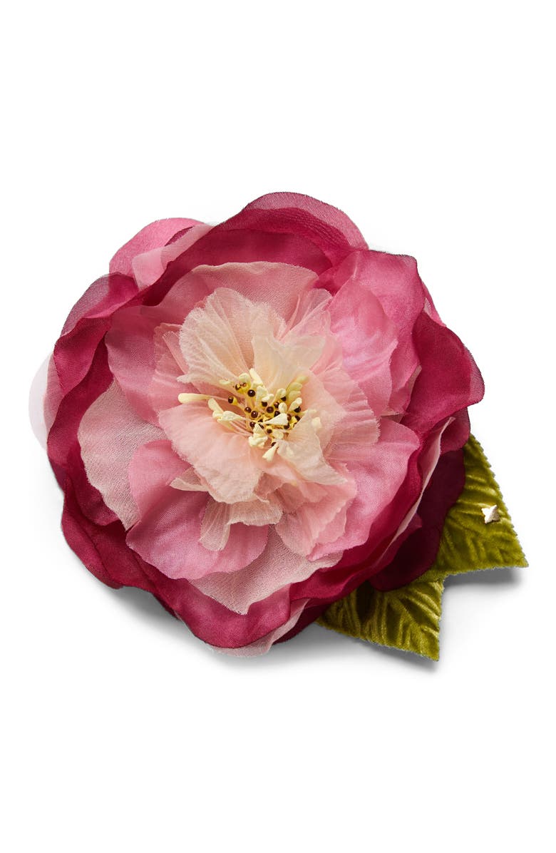 Helena Simon The Camellia Floral Brooch, Main, color, Pink