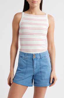 PAIGE Yuelia Stripe Boat Neck Tank
