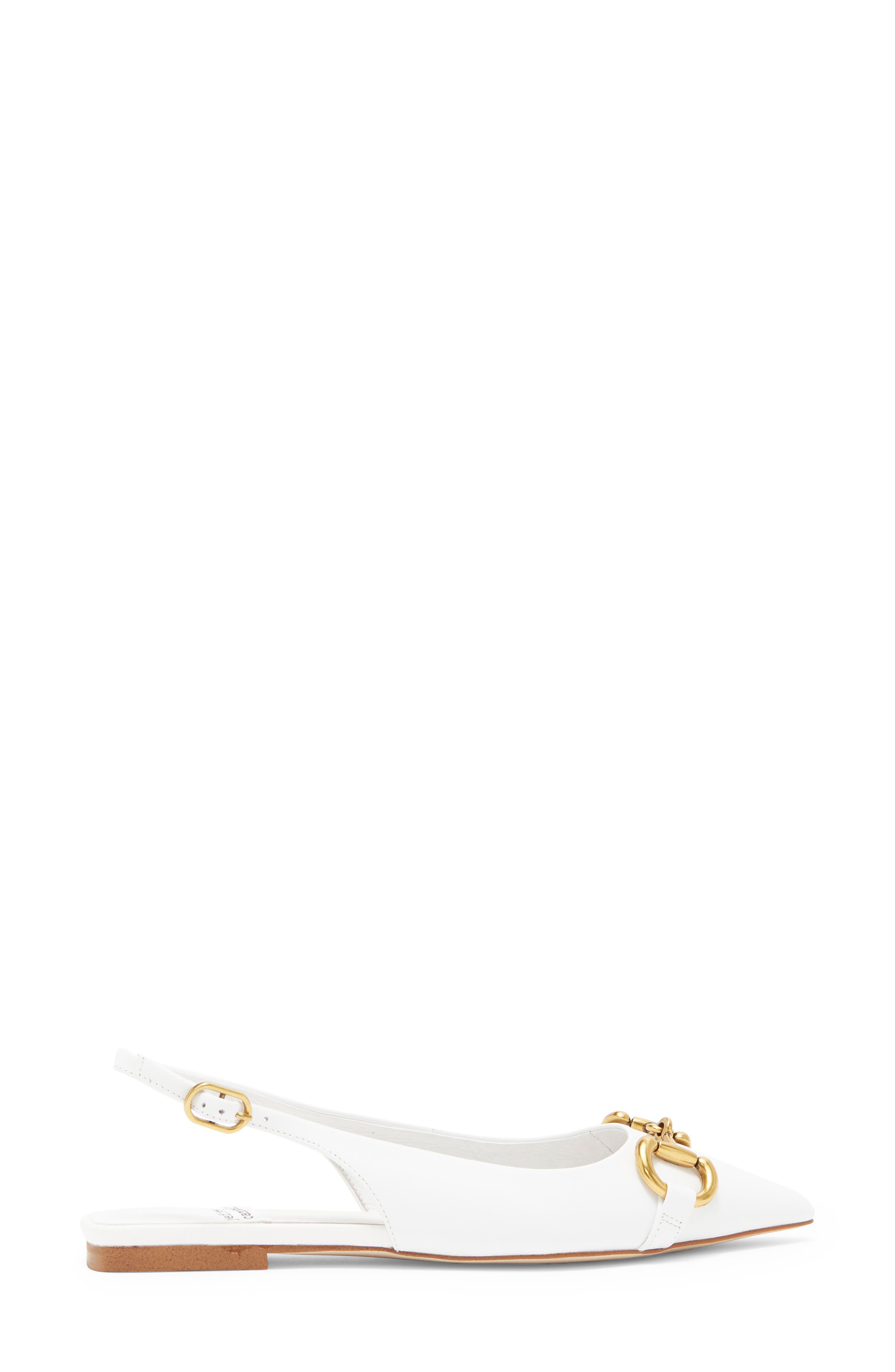 Evaline Slingback Pointed Toe Flat, Alternate, color, WHITE GOLD