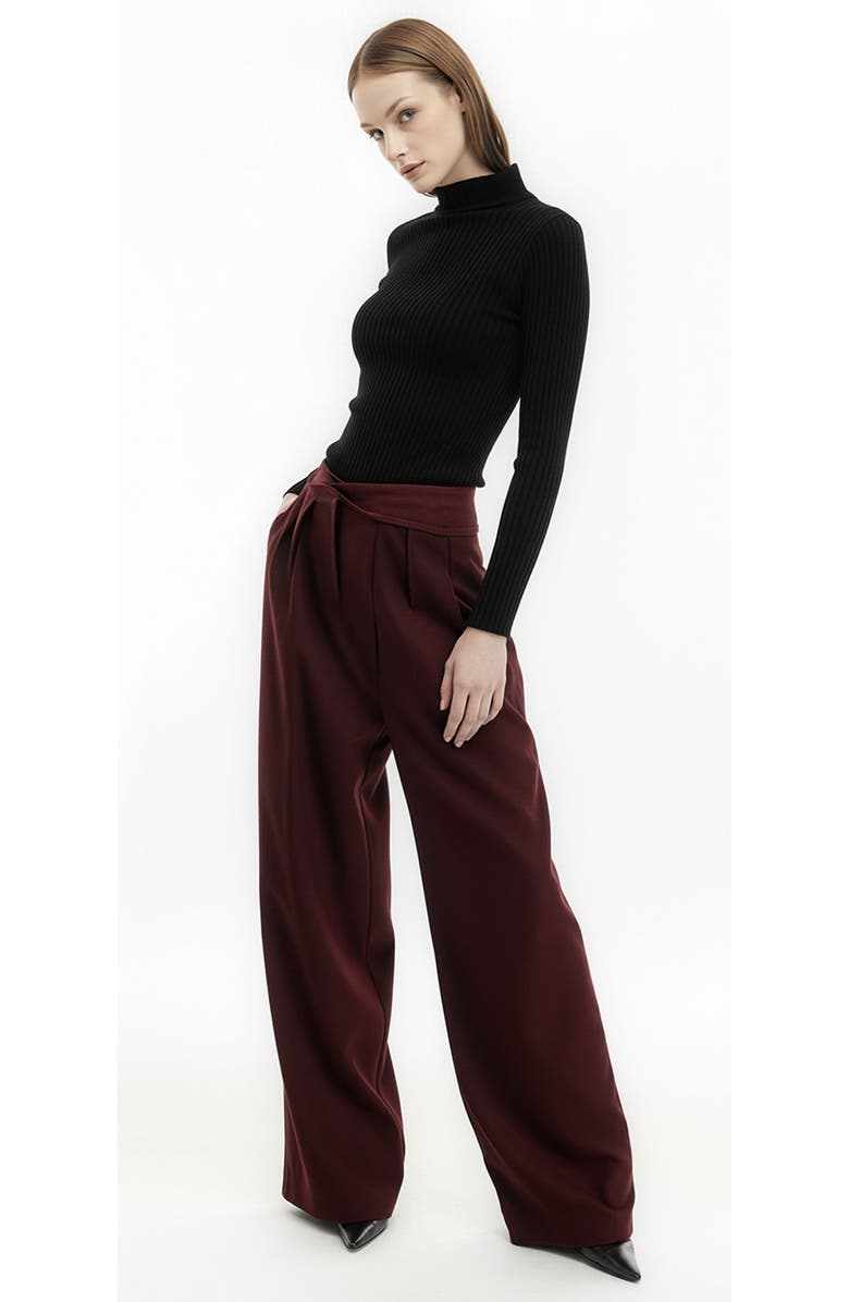 Mother of All Elena Turtleneck Knit Top, Alternate, color, Black