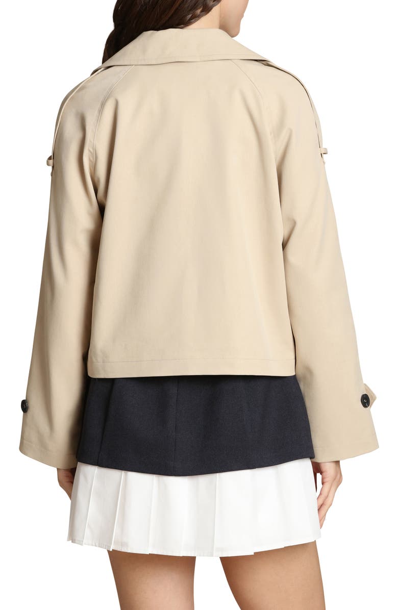 Avec Les Filles Double Breasted Crop Trench Coat, Alternate, color, 