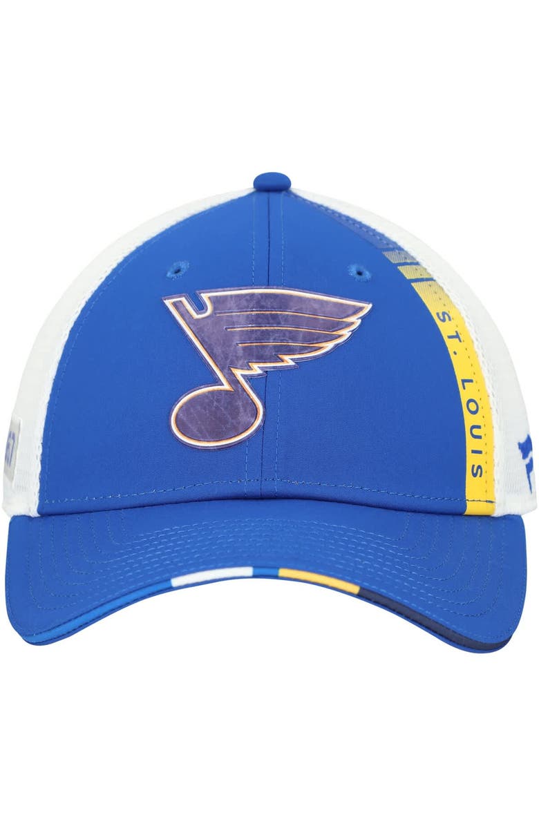 FANATICS Men's Fanatics  Royal St. Louis Blues Authentic Pro Draft Adjustable Trucker Hat, Alternate, color, 