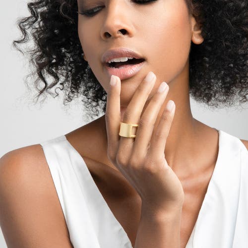 Zarux Double Rope Ring In Gold