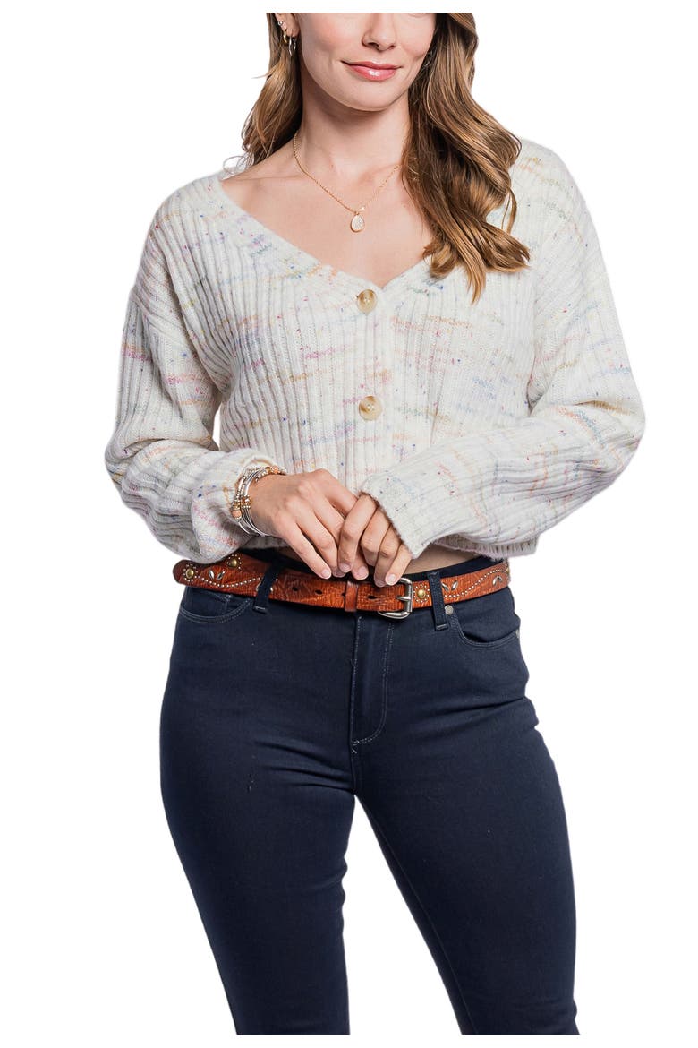 Floral Genuine Leather Studded Floral Accent Belt, Alternate, color, Cognac
