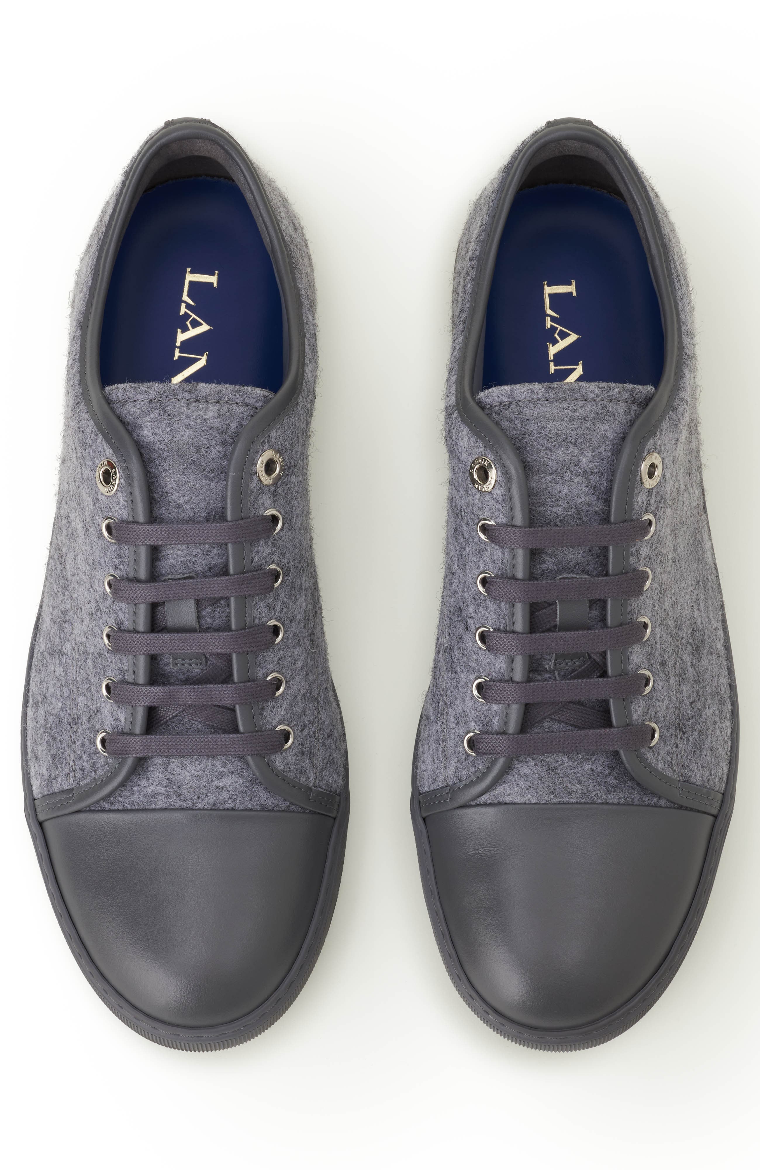 Dbb1 Sneakers In Felt And Nappa Leather, Alternate, color, Light Grey