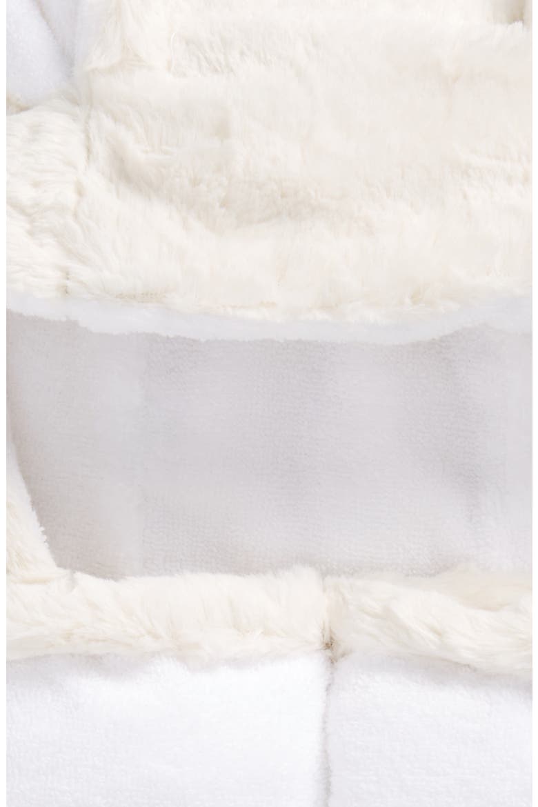 Luxe Faux Fur Hooded Towel, Alternate, color, CREAM