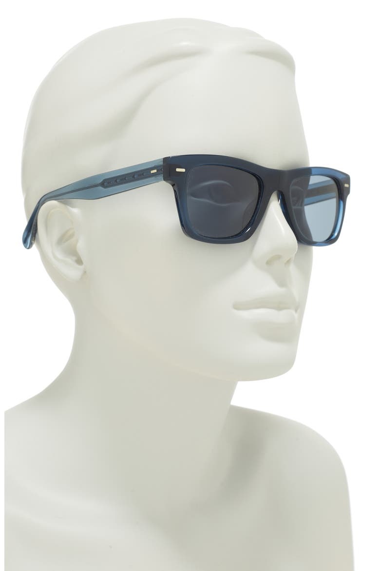 49mm Square Sunglasses, Alternate, color, BLUE