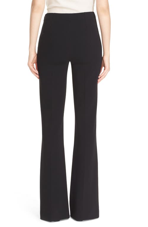 Theory Demitria Admiral Crepe Flare-leg Pants In Black