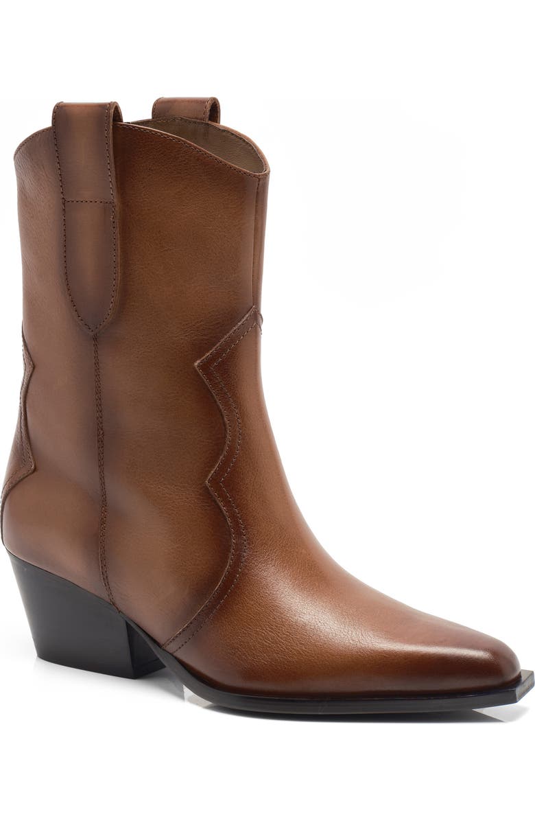 Free People Cat Nap Western Boot, Main, color, Saddle Leather