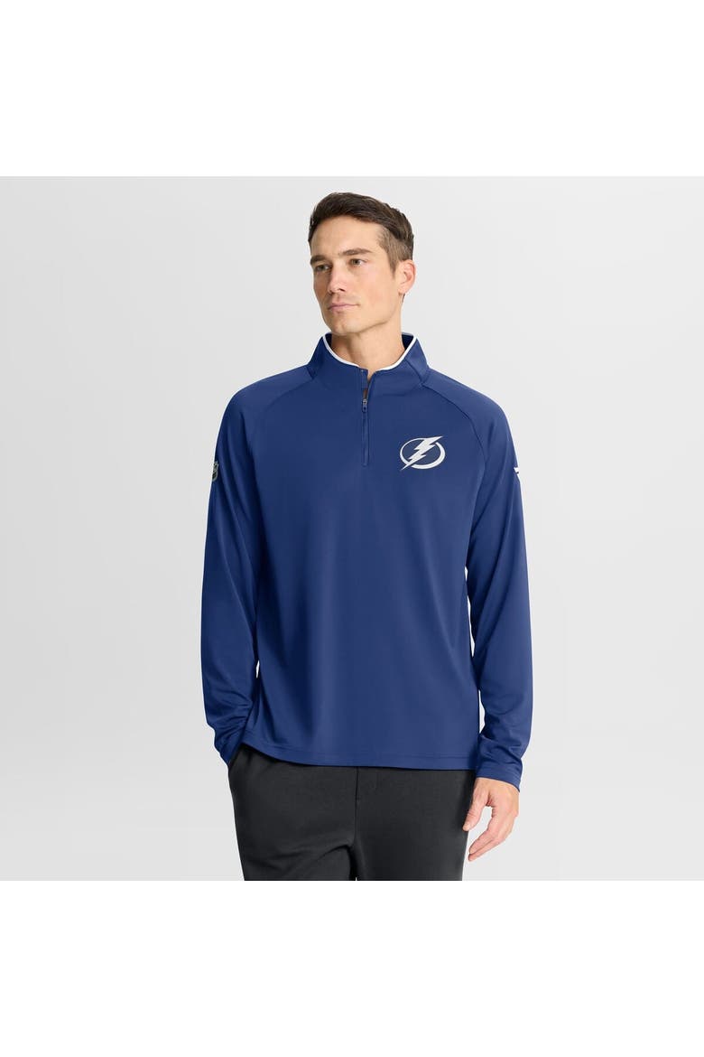 Men's Fanatics Blue Tampa Bay Lightning Authentic Pro Rink Training Quarter-Zip Pullover, Main, color, Blue