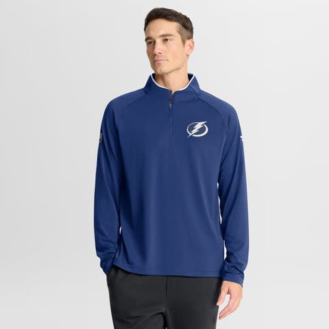 Men
s Fanatics Blue Tampa Bay Lightning Authentic Pro Rink Training Quarter-Zip Pullover