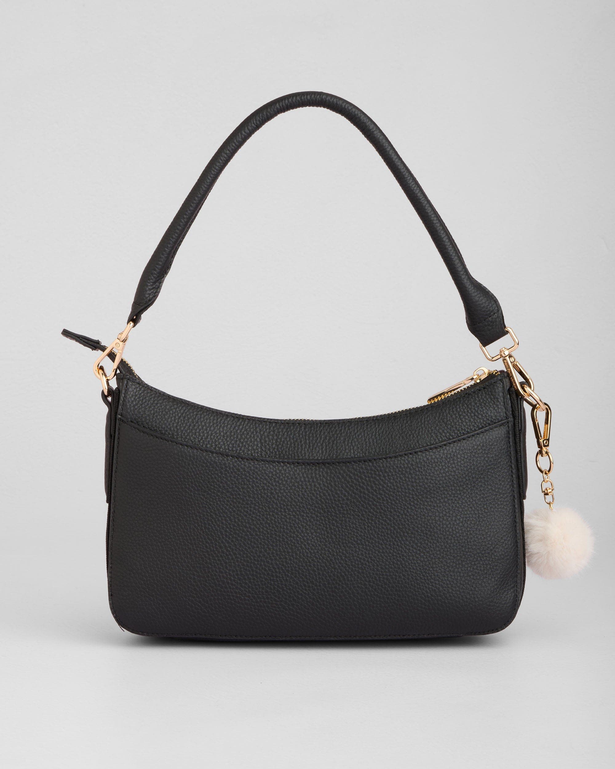 Pom Pom London Edgware Crossbody Bag, Alternate, color, Black