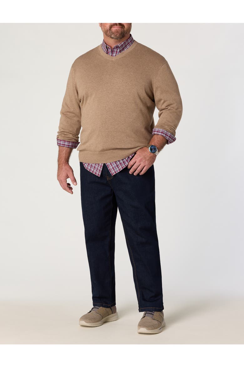 Big & Tall Easy-Care Plaid Sport Shirt V2, Alternate, color, RUMBA RED