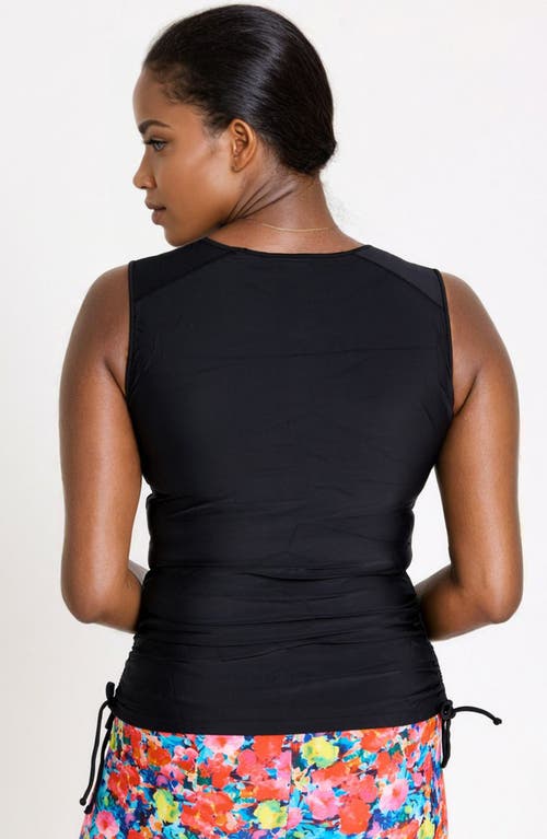 Calypsa Closed Back Maya Swim Top In Black