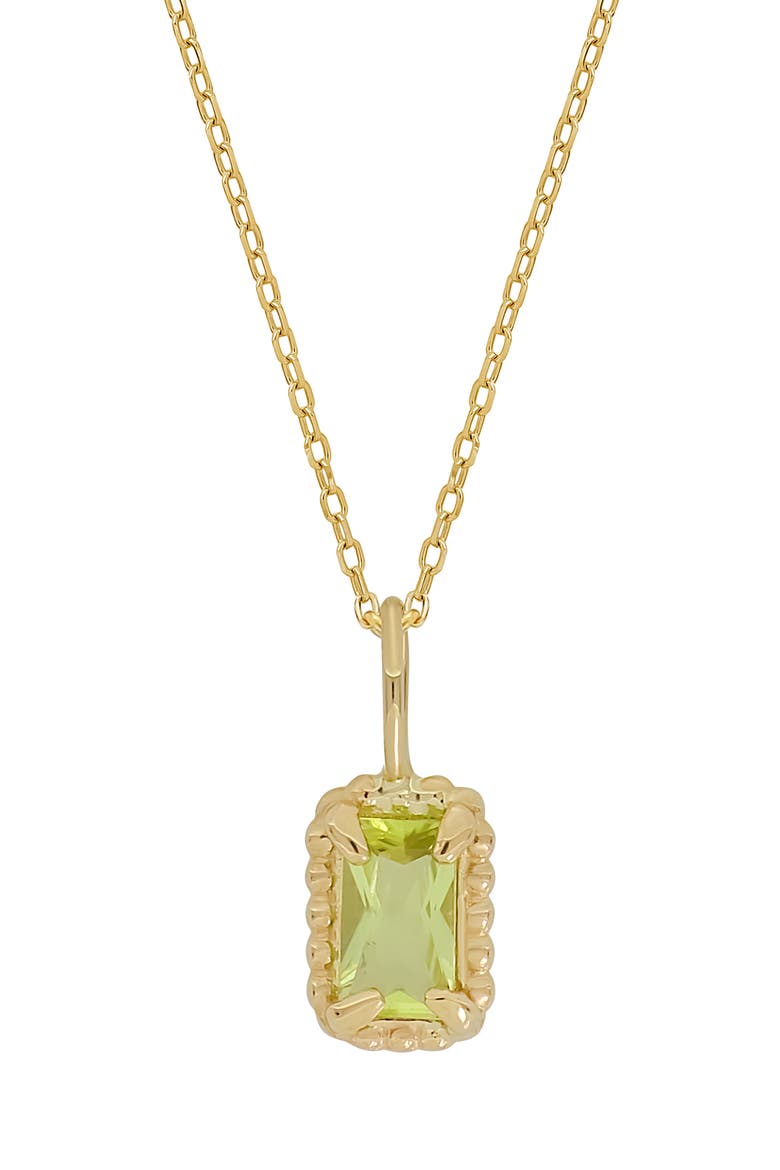 Color Stone Pendant Necklace (Nordstrom Exclusive), Main, color, 14KY