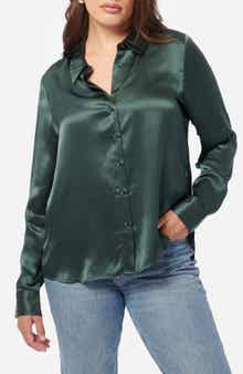 Crosby Silk Charmeuse Button-Up Shirt