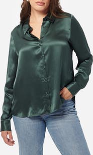 CAMI NYC Crosby Silk Charmeuse Button-Up Shirt