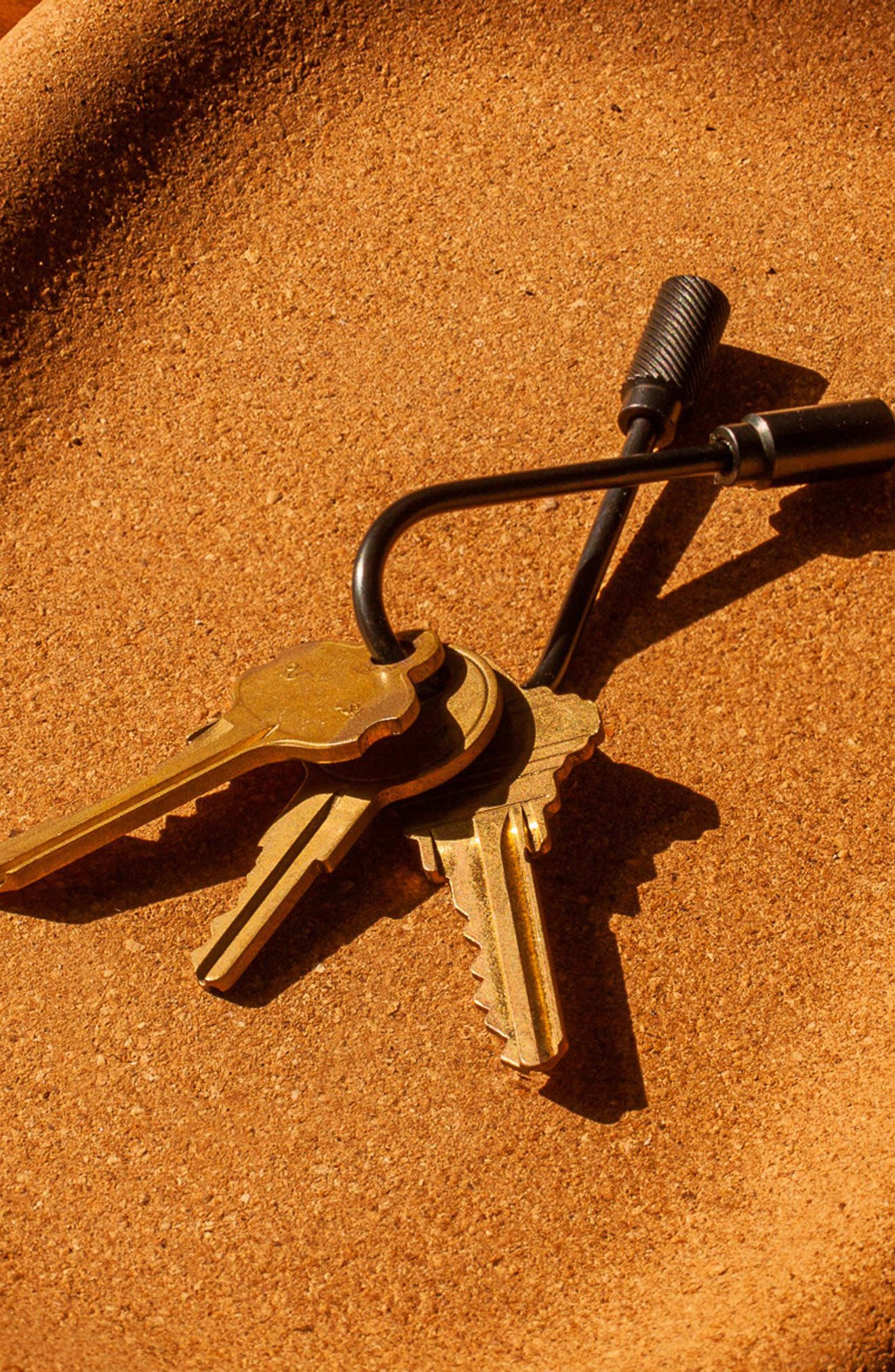 Closed Helix Key Ring, Alternate, color, VAPOR BLACK