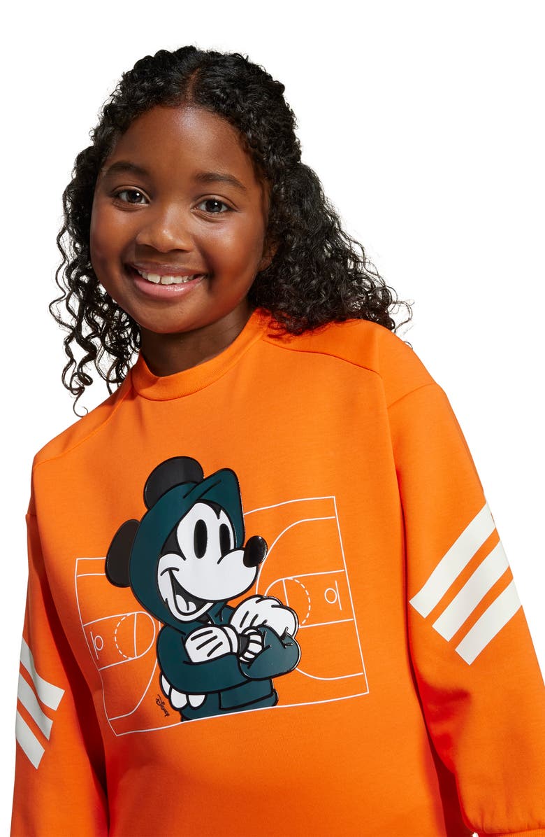 adidas Originals Kids' x Disney Mickey Mouse Sweatshirt, Alternate, color, Seimor/Owh