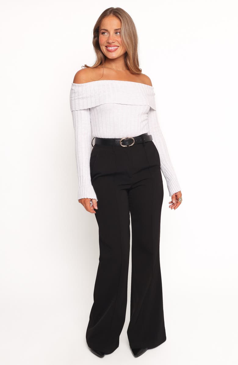Petal & Pup Anderson Wide Rib Off the Shoulder Top, Alternate, color, Pastel Grey