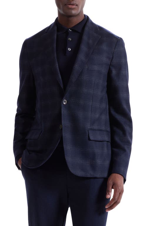Bugatchi Two-button Wool Blend Sport Coat In Blue
