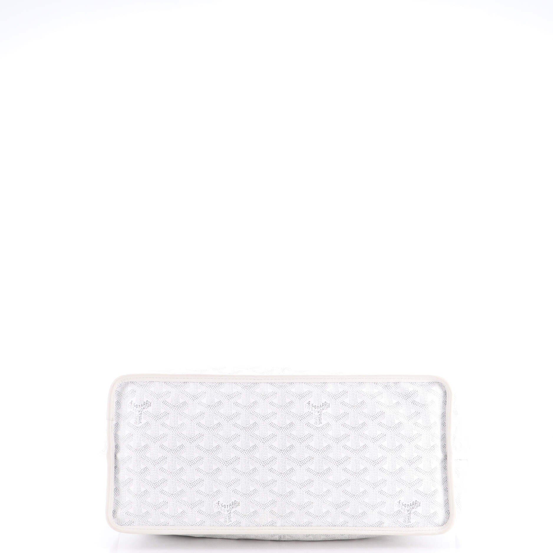 Pre-Owned Goyard Anjou Reversible Tote Coated Canvas PM, Alternate, color, White