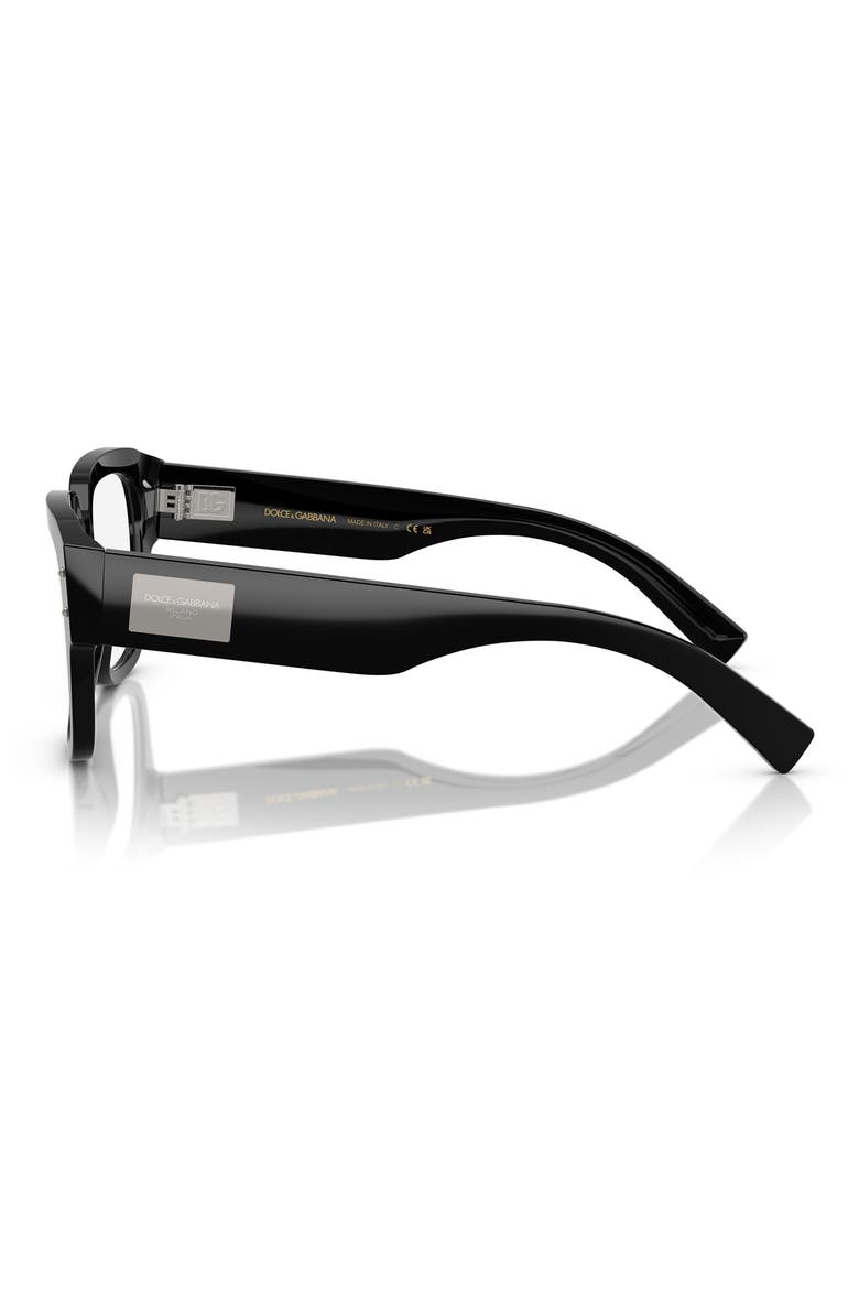 54mm Square Optical Glasses, Alternate, color, BLACK