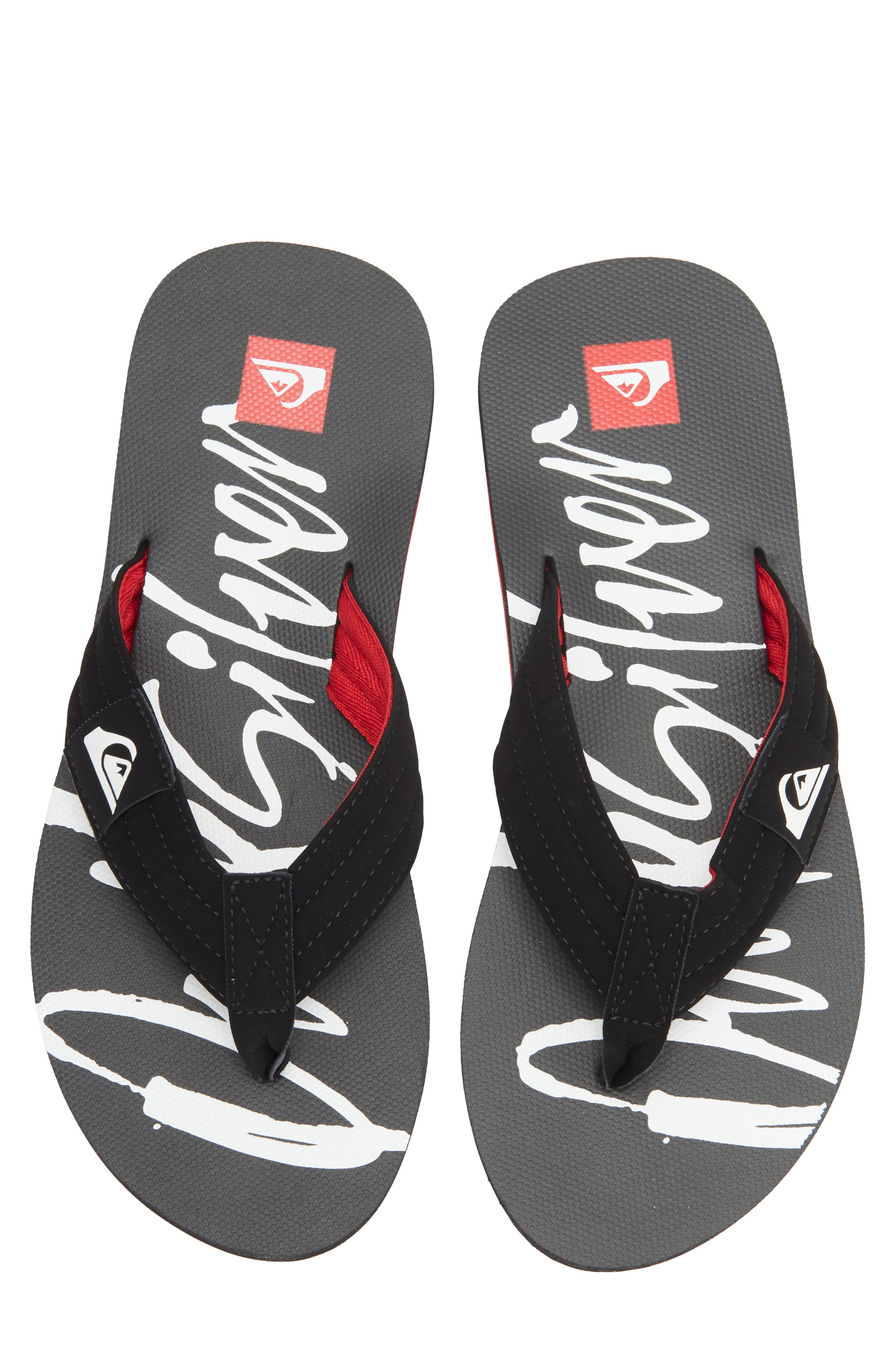 Quiksilver Dune Flip Flop, Alternate, color, Black/ Red