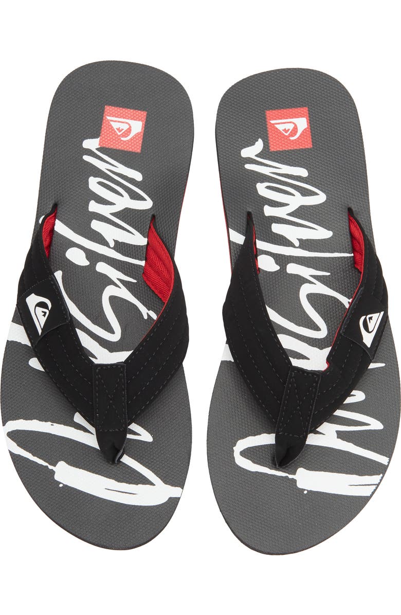 Quiksilver Dune Flip Flop, Alternate, color, Black/ Red