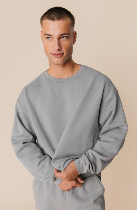 Men's Organic Cotton Teddy Oversized Crewneck