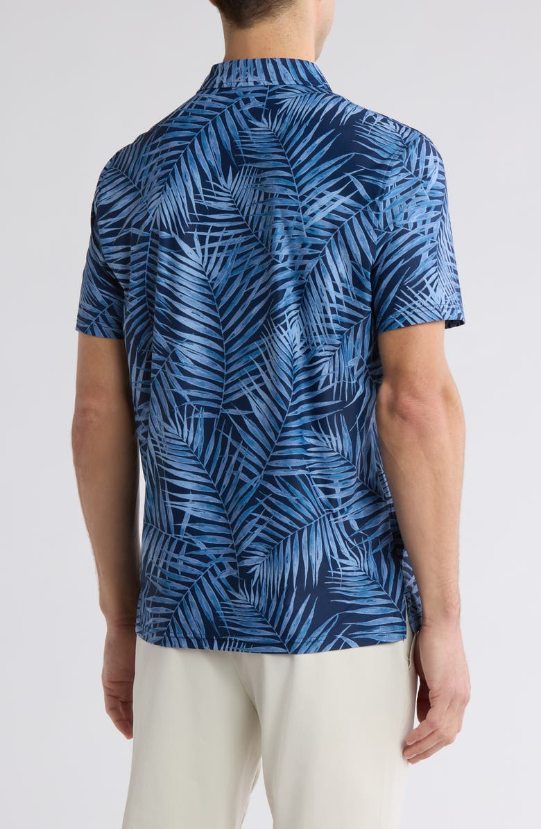 Reyn Spooner Palm Printed Polo, Alternate, color, Blue Opal
