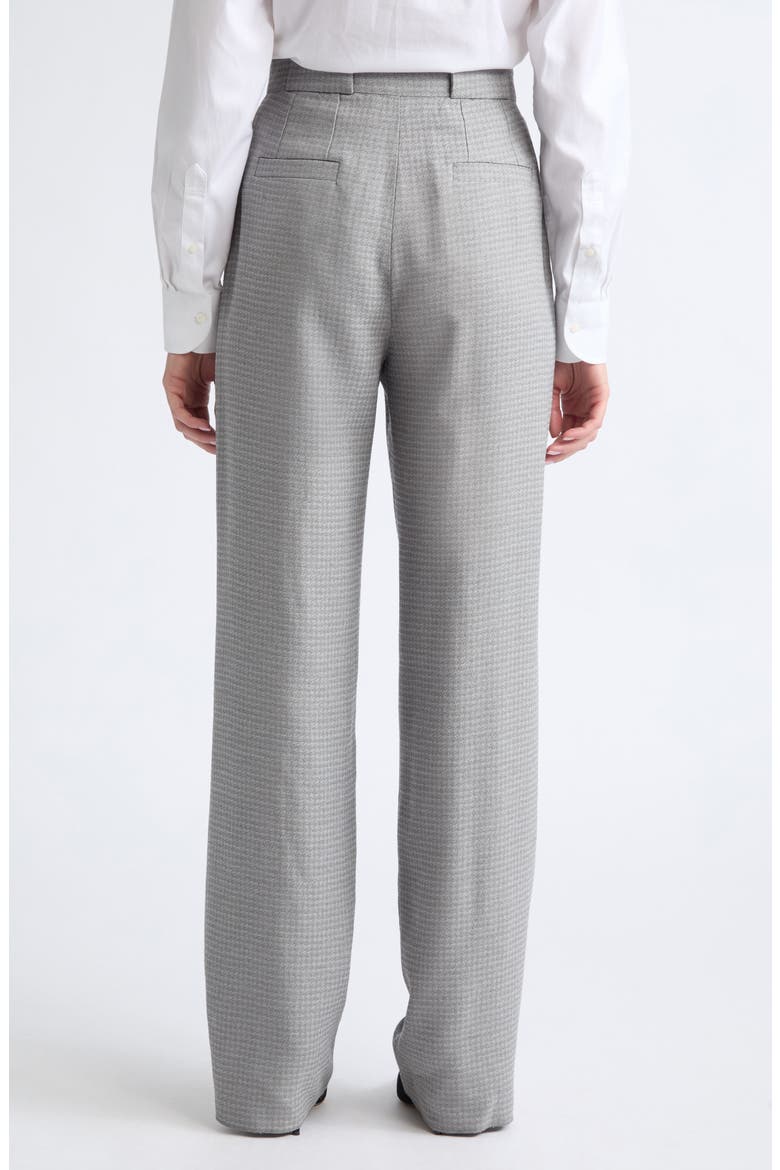 Pleated Virgin Wool Blend Trousers, Alternate, color, CHARCOAL