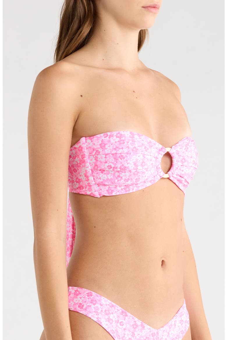 Strapless Bandeau Bikini Top, Alternate, color, BERRY BURST
