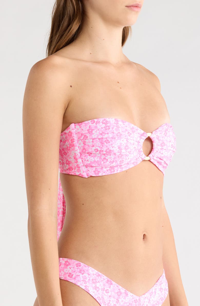 Kulani Kinis Strapless Bandeau Bikini Top, Alternate, color, Berry Burst