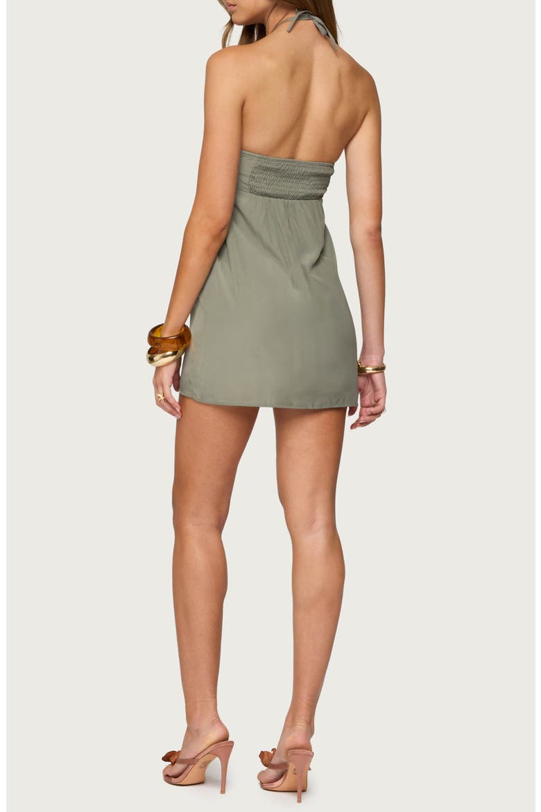Anetta Halter Minidress, Alternate, color, OLIVE