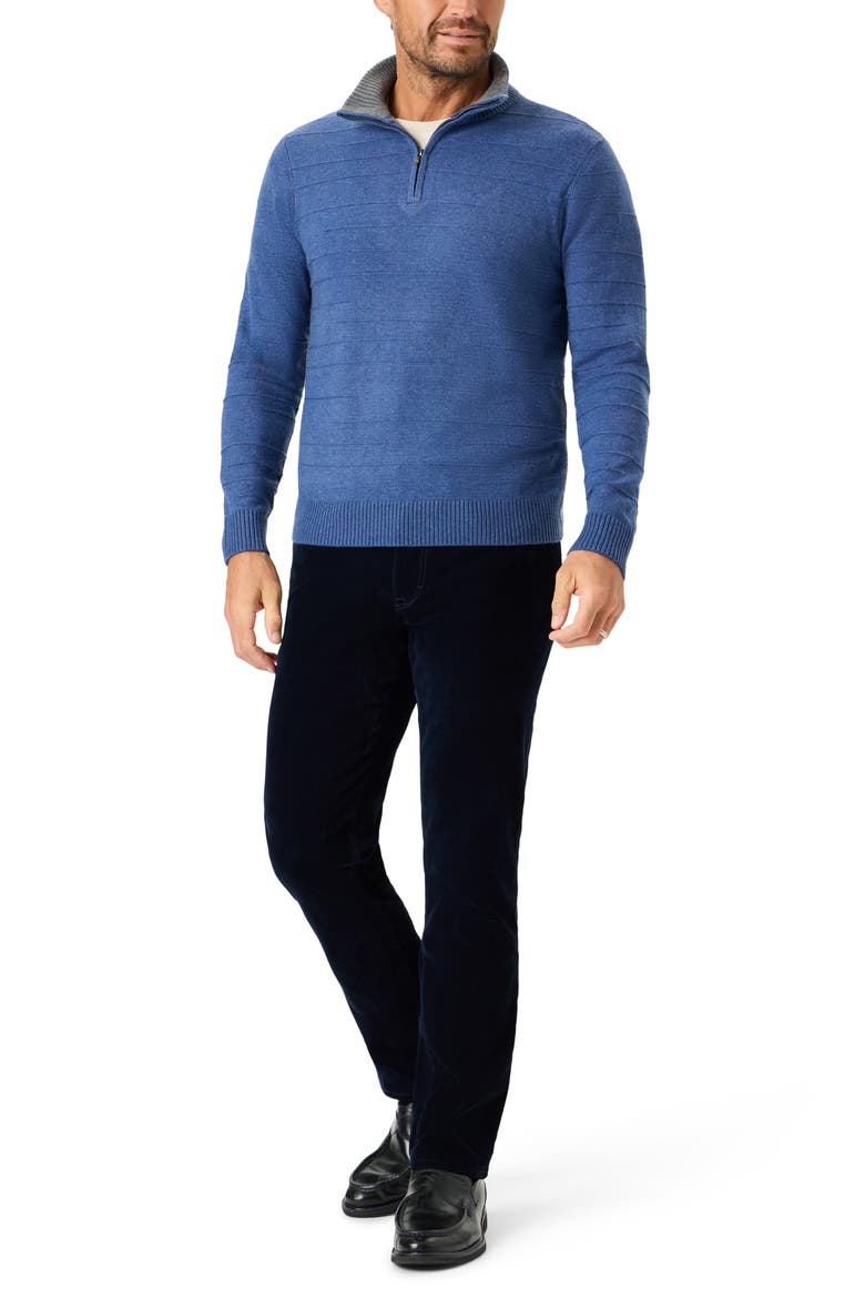 Poggio Quarter Zip Sweater, Alternate, color, NAVY