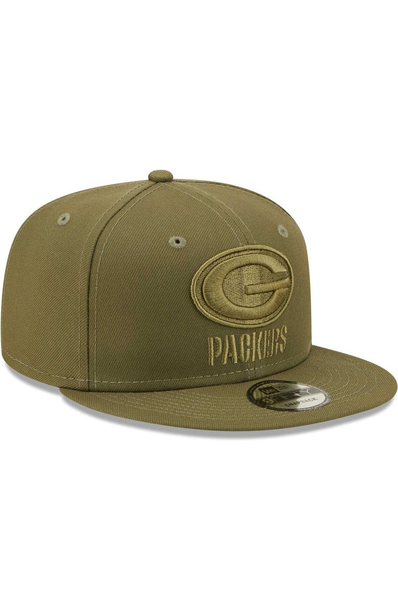 New Era Men's New Era Olive Green Bay Packers Color Pack 9FIFTY Snapback Hat, Alternate, color, 