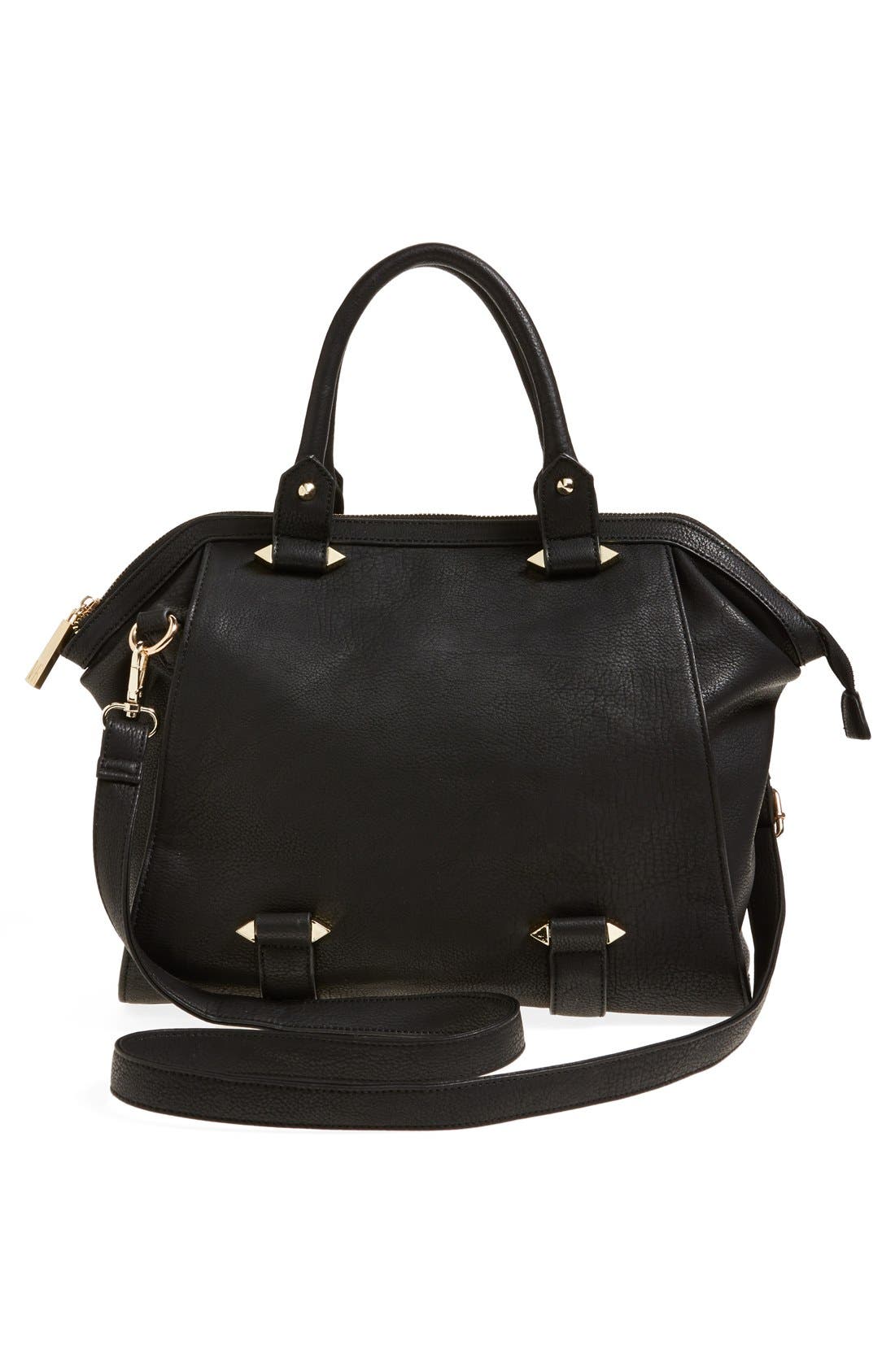 BP. Zip Detail Winged Satchel, Alternate, color, 