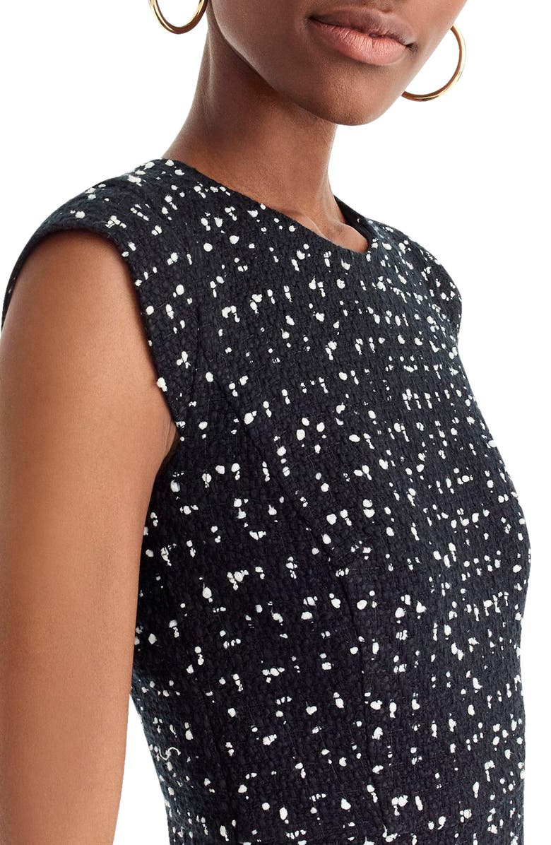 J.Crew Tweed Cap Sleeve Sheath Dress, Alternate, color,