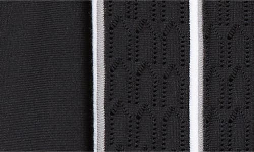 Amiri Script Stripe Shirt Contrast Piping In Black