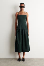 COS Polka-dot Sculpted Dropped-waist Dress