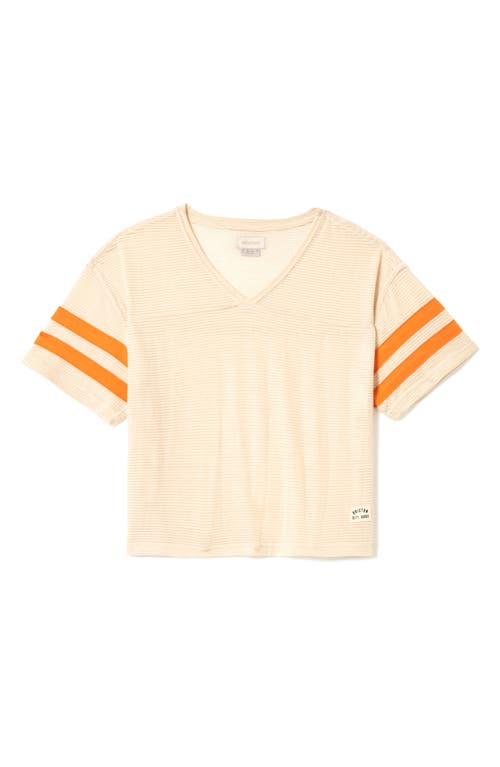 Brixton Varsity Mesh Football T-shirt In Whitecap
