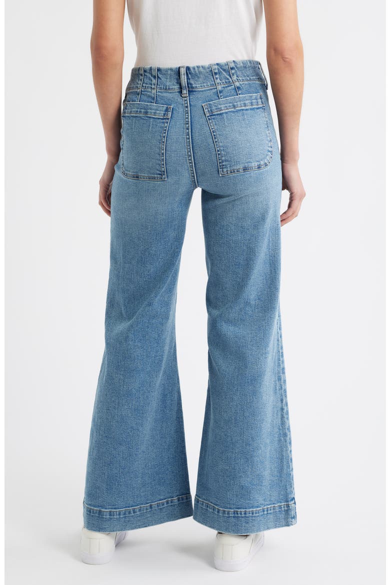 Soho Patch Pocket Wide Leg Jeans, Alternate, color, VINTAGE WHISKER